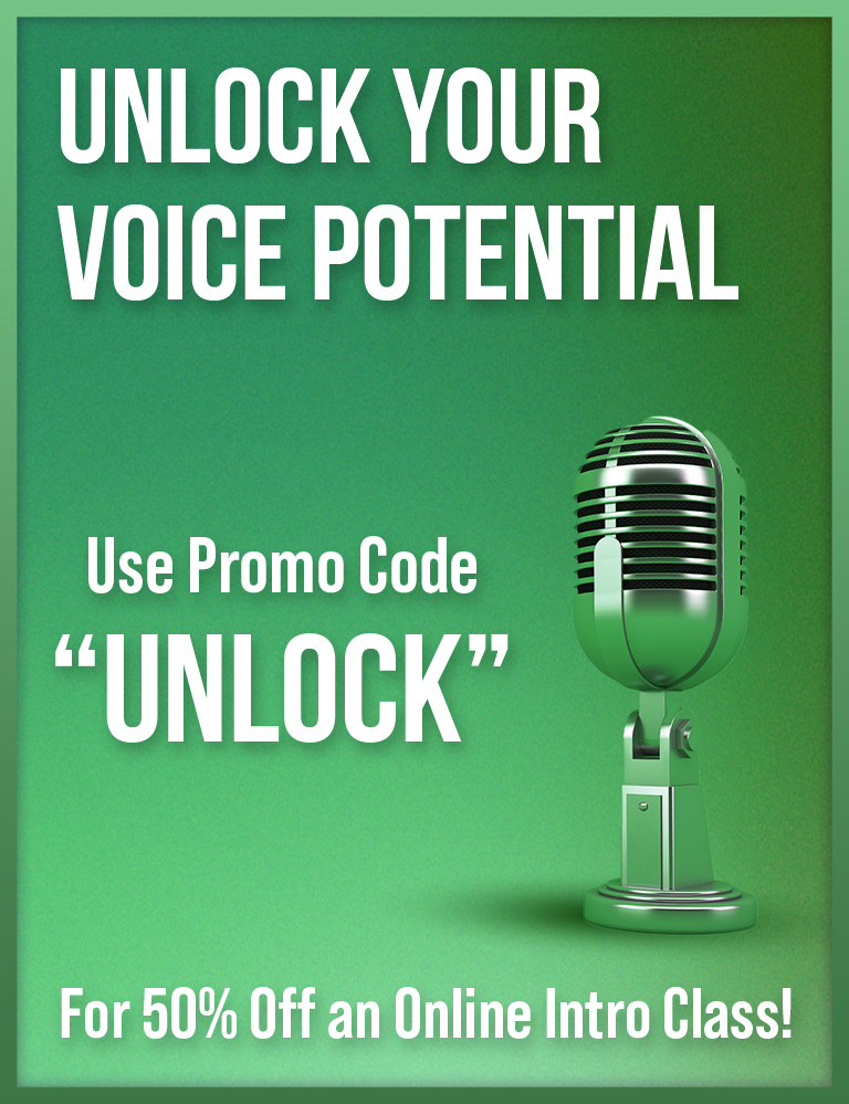 Fall in Love with Voice Over. Us code heart for 50% off an online intro class